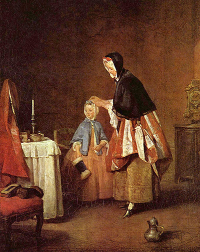 The Morning Toilet Jean-Baptiste-Simeon Chardin